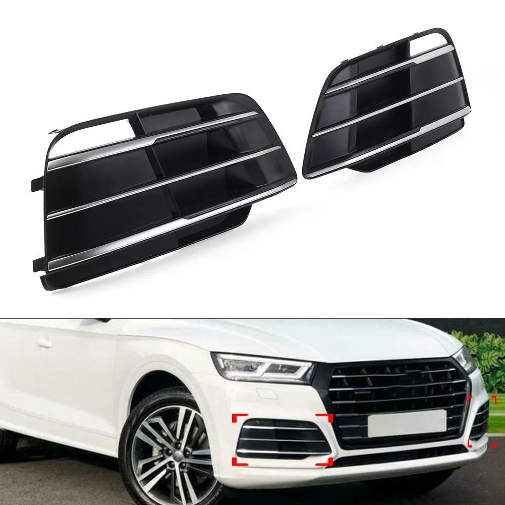 

Car Front Bumper Fog Light Grille Grill Cover For Audi Q5 S-line SQ5 2018 2019 2020 2021 2022