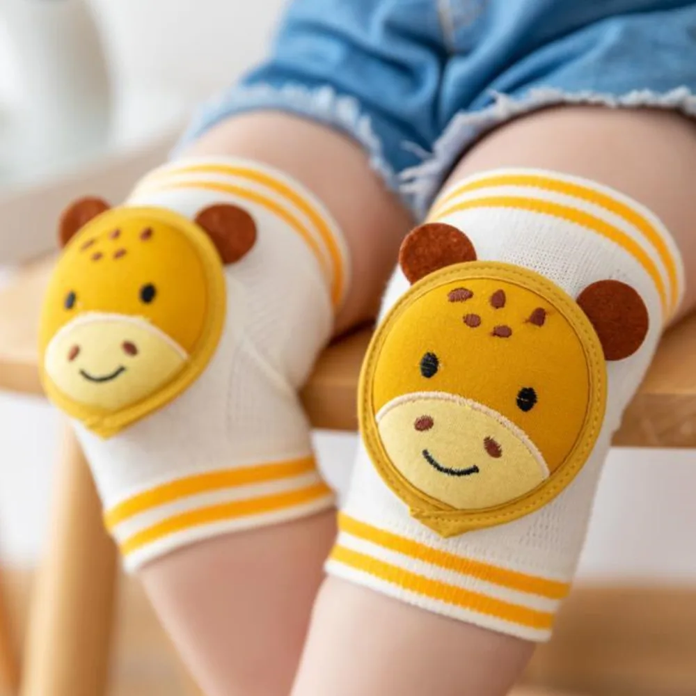 Baby Knee Pads Leg Grid Warmer Safety Bear Girl Boy Kids Animals Accessories Crawling Gaiter Toddlers Protector Infant 1 Pair