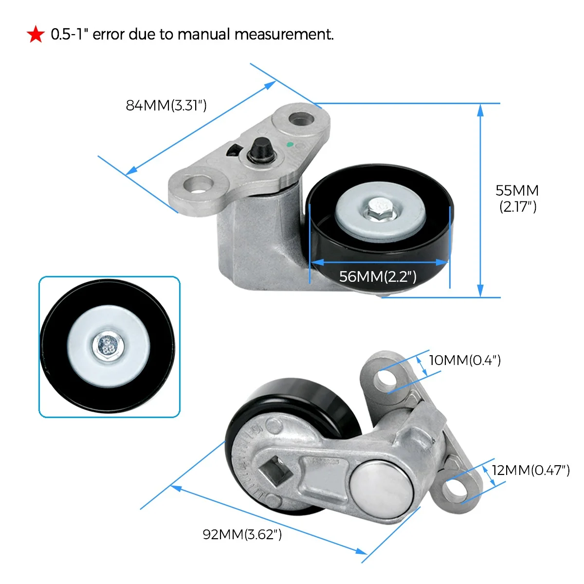 A/C 사문석 드라이브 벨트 텐셔너 키트, 99-08 쉐보레 익스프레스 실베라도 수리 교체 액세서리, ACK040378HD 19311139