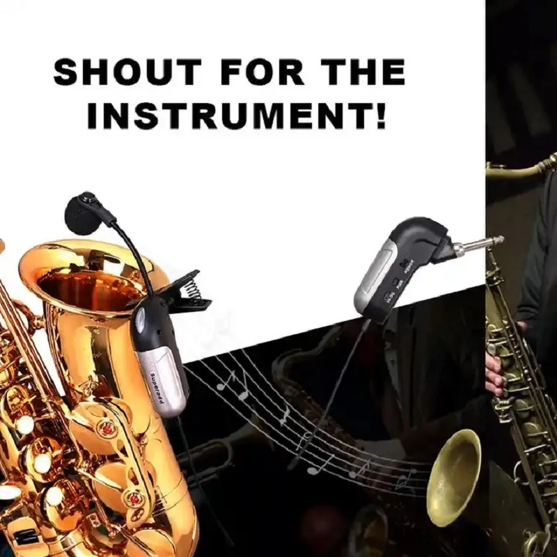 

Беспроводной микрофон, внешний приемник, музыкальный инструмент, конденсатор для гитары, среднего и большого размера, для скрипки, с двойными басами