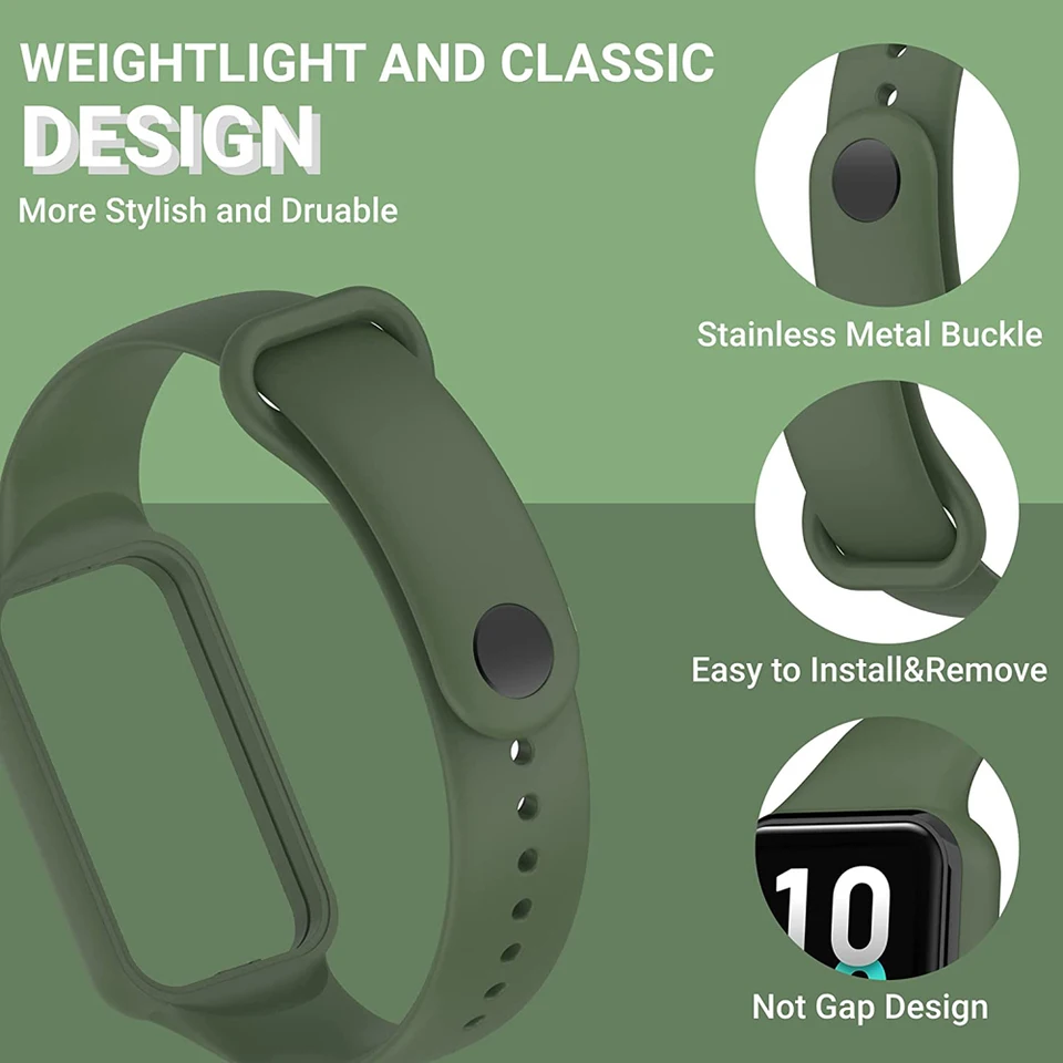 Cinturino In Silicone Per Amazfit Bip, GTS 2/2e/3, GTR 42mm, Bip U/S, Samsung Watch 4/3 – Morbido, 8 Colori, Grigio