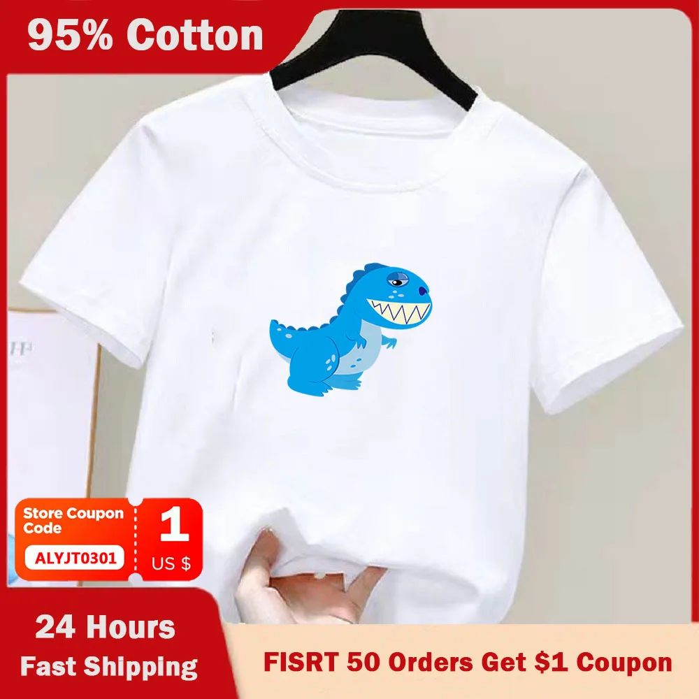 

2 To 14 Years 95% Cotton Children T-shirt Kawaii Anime Cartoons T Shirt Casual Clothes Kid Girl Boy Short Sleeve Tops #1206