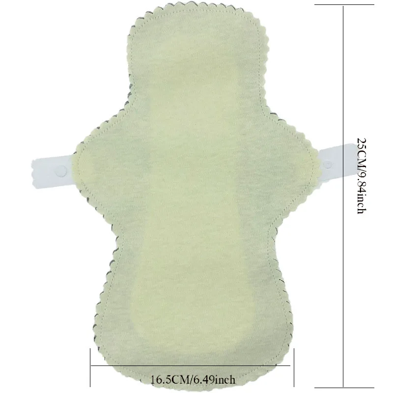 AIO 16.5*25cm Sanitary pads for period Reusable menstrual pads Cotton Graphene TPU Waterproof Breathable Super Absorbent