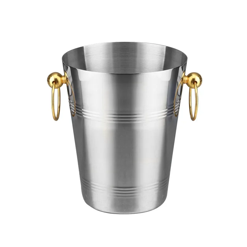 Stainless Steel wine ice Bucket Chiller golden Wine Bottle Cooler Champagne Beer Chiller Ice Barrel Silver Gold whiskey rack