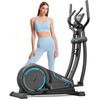Dripex Elliptical Machine, Hyper-Quiet Magnetic Elliptical Exercise Machine for Home w/16 Levels Resistance, 8KG Flywheel, 1