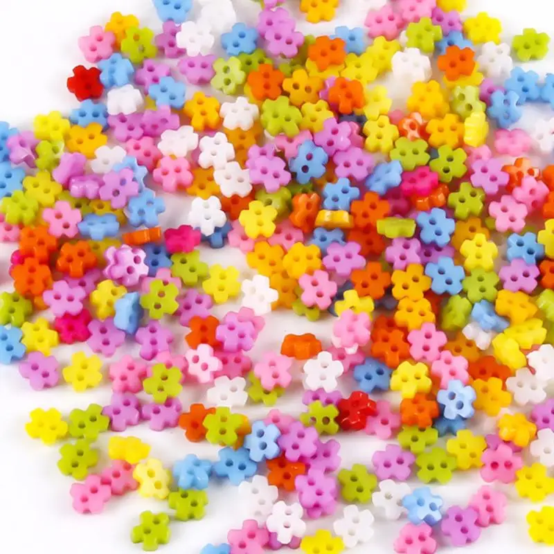 100pcs Mini Buttons Plastic Doll Clothes Round Buckles Buttons for Handmade Cartoon Garment Sewing DIY Craft Needlework