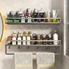 Bathroom Rack Punch-free Bathroom Shelf Toilet Space Aluminum No Drill Hanging Rack Bathroom Organizer Hang on the Wall 2