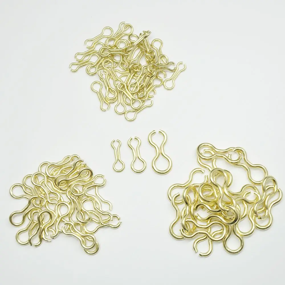 

100pcs New Portable Line tackle Gold Fishing Hanging Snap Barrel Swivel Connector Fast lock