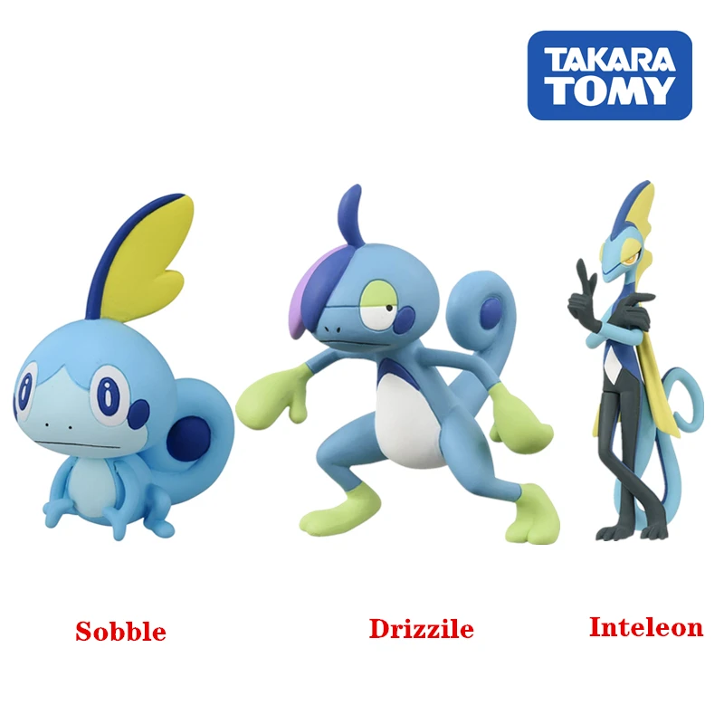 

TOMY Pokemon Sobble Drizzile Inteleon model MS-05,33,37 dolls children's toys Christmas birthday gift collection ornaments