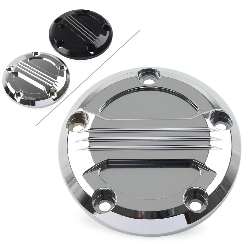 

5 Holes Motorcycle Timing Point Cover Aluminum For Harley Twin Cam Touring Electra Glide 1999-2017 Chrome/Glossy Black