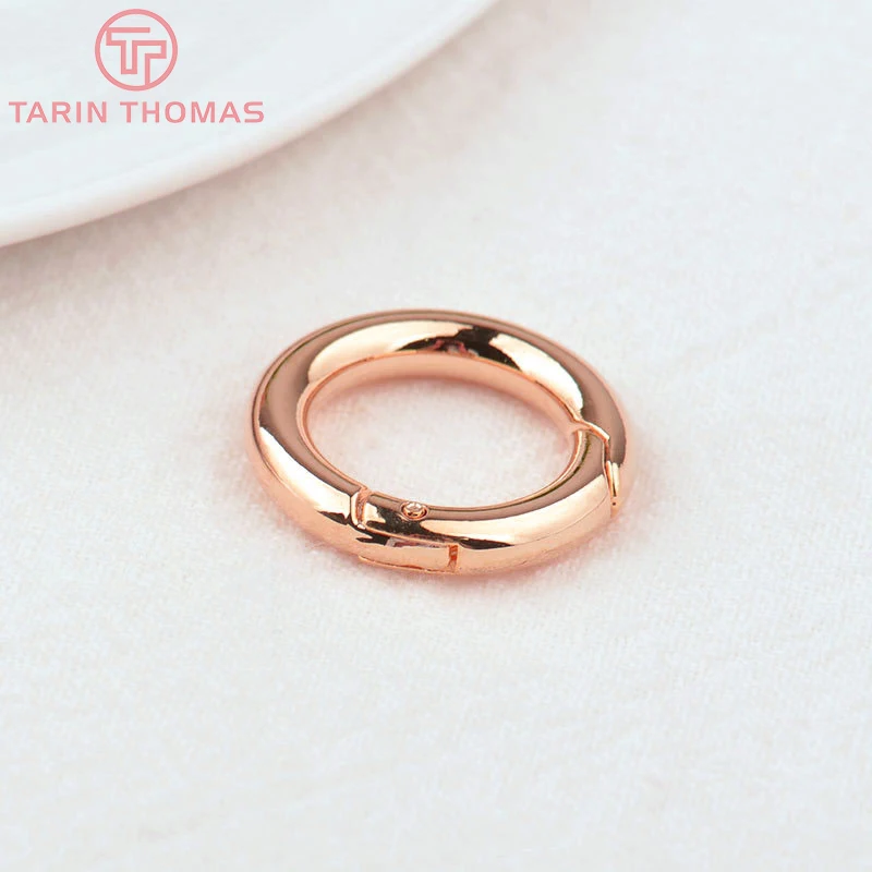 (3293)4PCS 15MM 20MM 24K Gold Farbe Messing Runde Stecker Verschlüsse für Charms Anhänger Hohe Qualität DIY Schmuck Machen Erkenntnisse – Detail 10