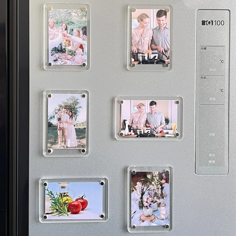 Magnetic Acrylic Refrigerator Picture Frame Set