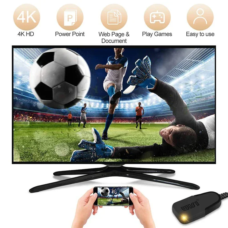Mirascreen Wireless HDMI-compatible 2.4G 5G 4K Dongle TV Stick Miracast Airplay Receiver Wifi Dongle Mirror Screen For HDTV