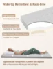 Japanese Floor Mattress Futon Mattress Full Size, Thicken Roll Up Tatami Mat w/ 100% Cotton Washable Cover, Portable & Foldable 2