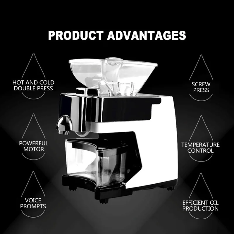 commercial peanut walnut oil presser household automatic oil presser smart cold hot pressing machine peanut walnut fryer