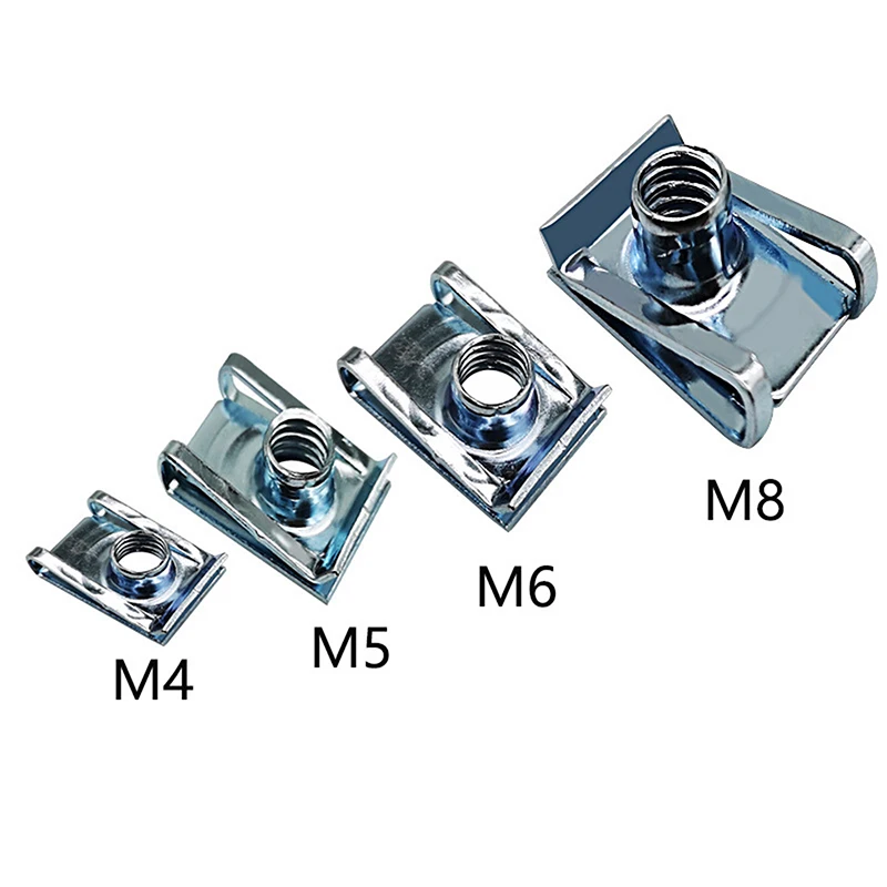 10 stücke m4/m5/m6/m8 Auto Federstahl u Typ Clips mit Gewinde 8mm 5mm 6mm 4mm Reed Muttern für Auto Motorrad Roller ATV Moped – Detail 6