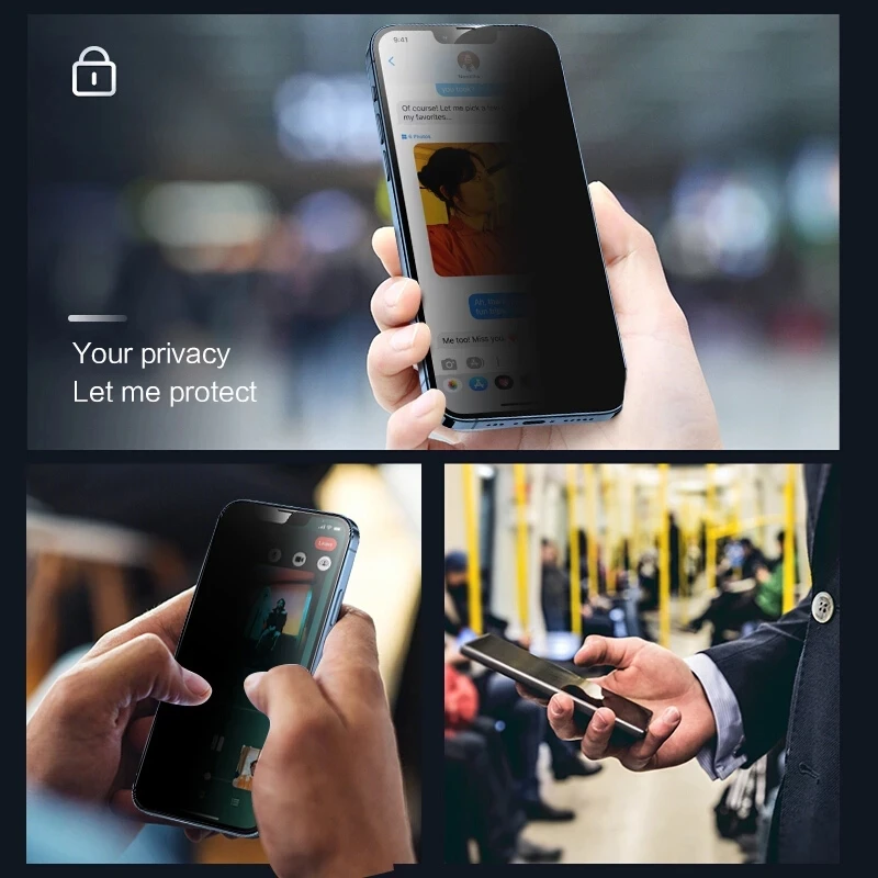 1-5Pcs Privacy Screen Protectors for IPhone 13 12 Pro Max Mini 7 Plus Anti-spy Protective Glass for IPhone 11 Pro XS MAX XR X SE