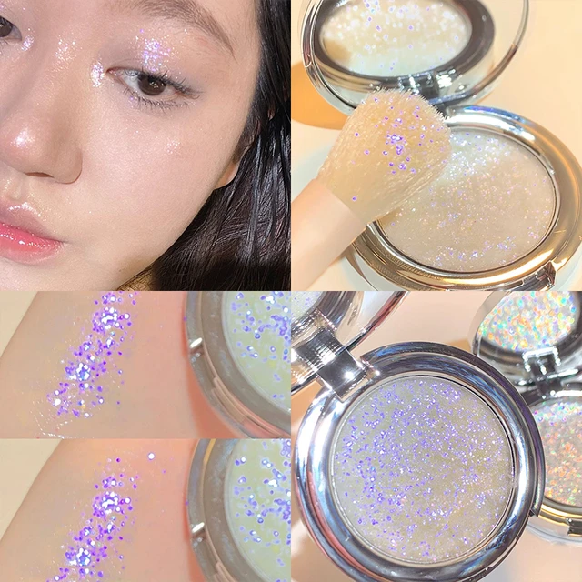 Glitter Highlighter Waterproof Diamond Shimmer Face Body Brighten Palette  Monochrome Shiny Highlighter Korean Cosmetics Makeup - AliExpress
