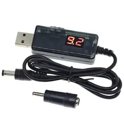 Universal USB Step - Up Power Converter with 3.5x1.35mm Connector (Black)