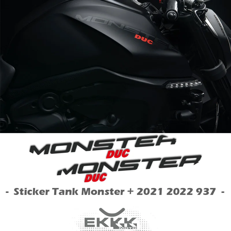 For Ducati Monster Monster+ Monster937 2021 2022 2023 New Motorcycle Fuel Tank Sticker Decal Monster LOGO 4381E431AC 4381E431AB maisto 1 18 2021 ducati monster static die cast vehicles collectible hobbies motorcycle model toys