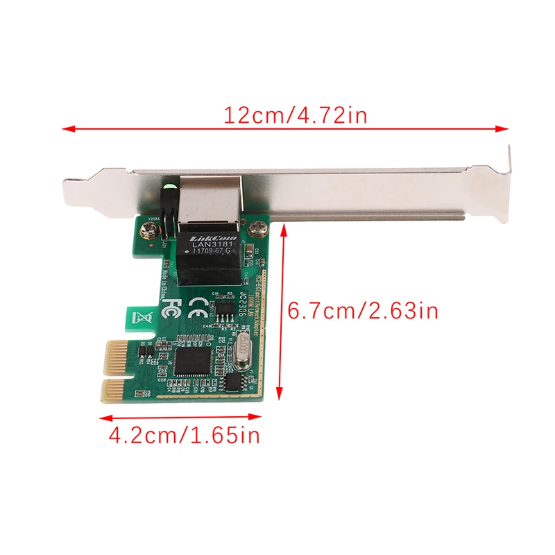Adaptador de Placa de Rede 1000mbps Gigabit Ethernet Pci Express 10 100 1000m Rj45 Rj45 Lan Conversor Controlador de Rede - Imagem 5