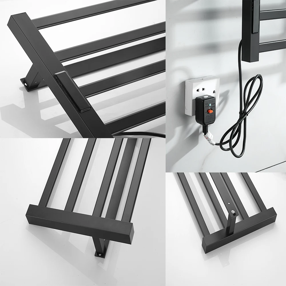 Bathroom Acessories Electric Towel Dryer Rack 115℉-155℉ 45℃-70℃ 1-24H Smart Towel Dryer Warmer Bathroom Rail electric towel rack