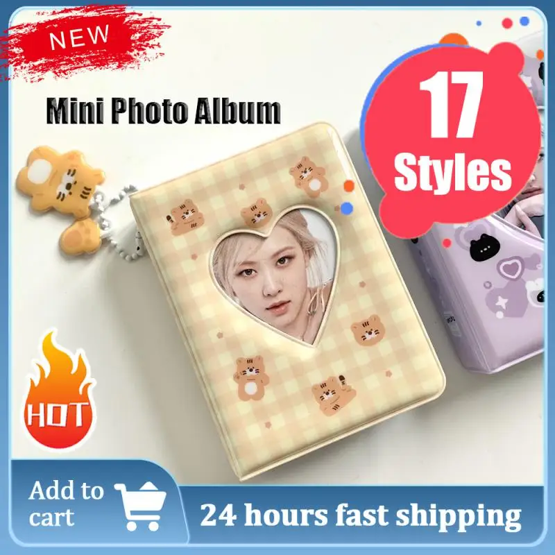 64 Tasche Mini Album Fotografico Cuore Portafoto Trasparente Mini Polaroid Album Storage Collect Book Name Card Album De Fotos