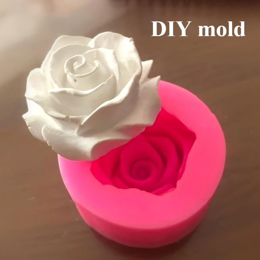1pc Cake Molds Rose Shape Silicone Molds DIY 3D Giant Fondant Chocolate Soap Cryogenic Candle Decoration Flip Cake Baking Tools