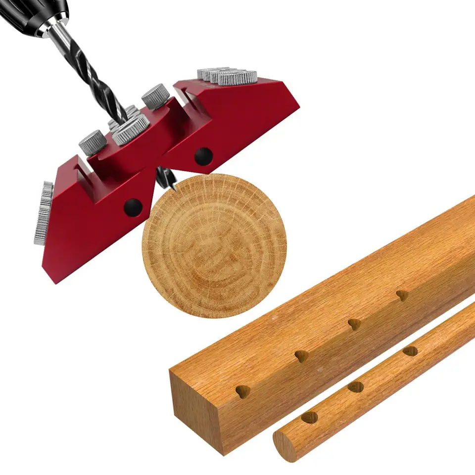 DKSooozs 30 45 90 graden hoek boor gids jig, boor mal voor schuine gaten en recht met 4 maten stalen boren duurzaam