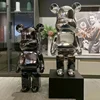 Gradient Bear Figure Plating Violent Bear 50/80cm Statues Large Mirror Sculpture Creative Luxury Living Room Decoration Ornament 5