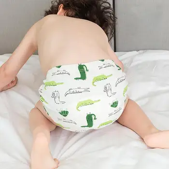 1pc Baby Reusable Diapers 9 Layer Waterproof Reusable Cotton Diapers Breathable Training Shorts Underwear Cloth Pants Nappy 3