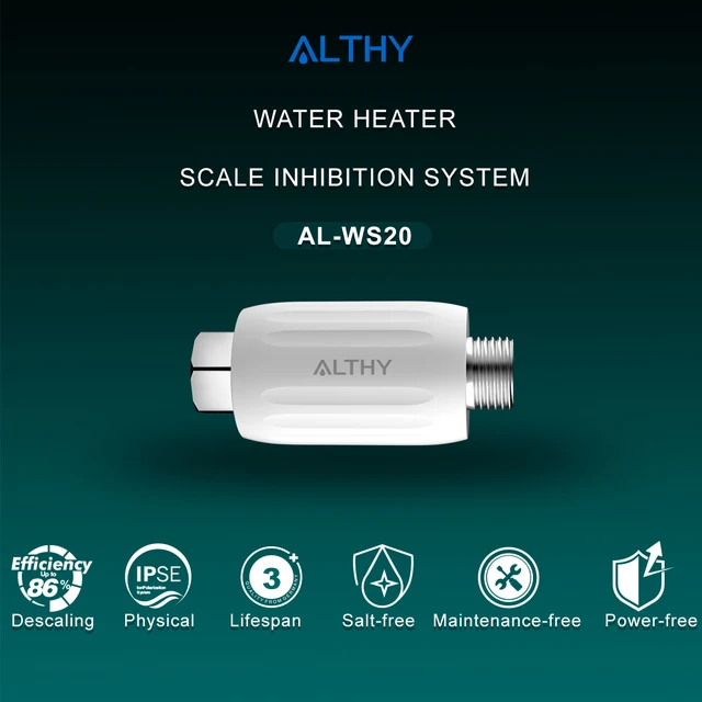 ALTHY IPSE Terminal Scale ยับยั้ง Water Softener System Descaler Anti Limescale & Hard Water สําหรับเครื่องทําน้ําอุ่นฝักบัวกรอง 2