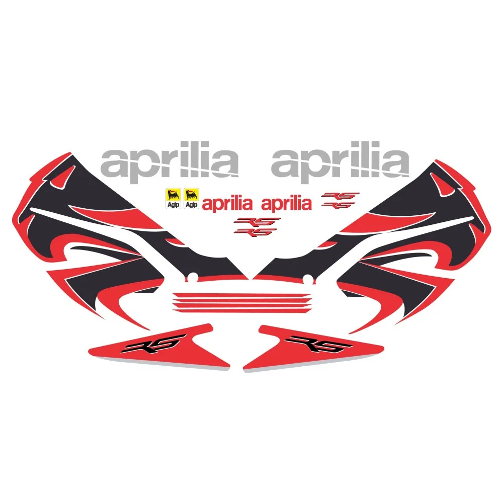 Kit Adesivo Compatibile Per Moto Da Strada Nero Aprilia Rs 50 125 2008