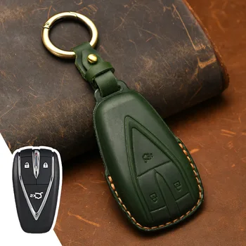 Custodia per chiave auto in pelle retrò per Changan CS35 Plus CS55 Plus CS75 Plus 2019 2020 accessori per guscio chiave a distanza - Custodia per chiave auto in pelle retr per Changan CS35 Plus CS55 Plus CS75 Plus