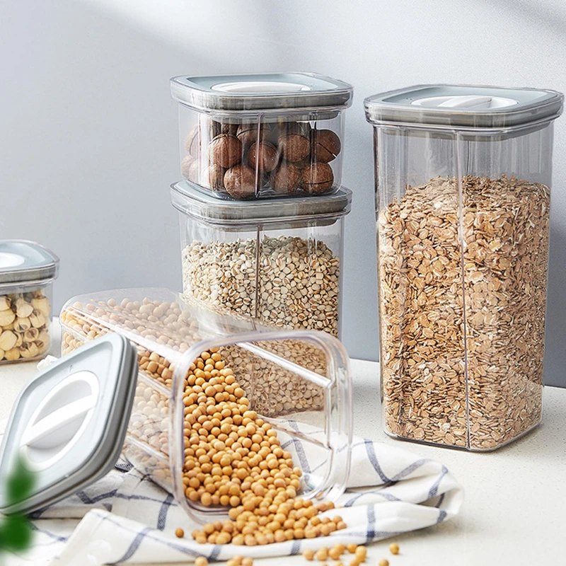 Clear Plastic Storage Jars Spices