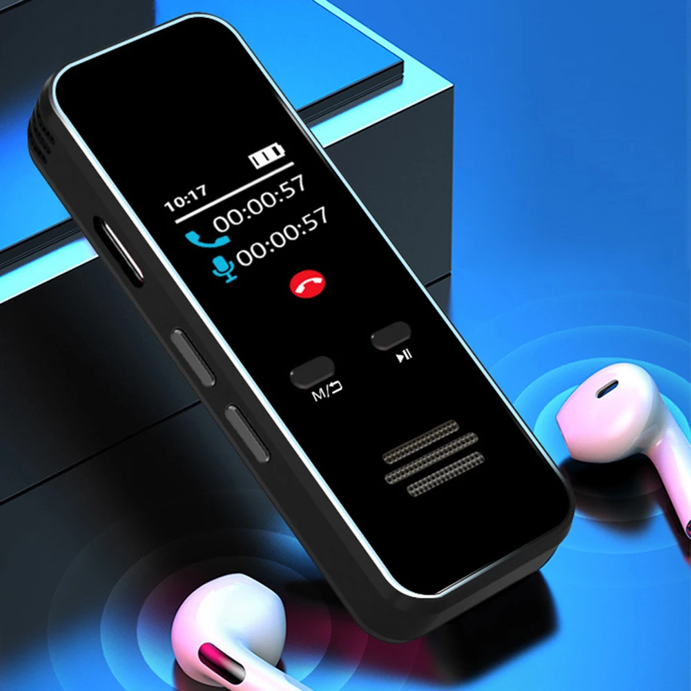Voice Activated Tape Recorder Bluetooth-Compatible with Playback Dictaphone Noise Reduction Sound Recorder for Lectures Meetings