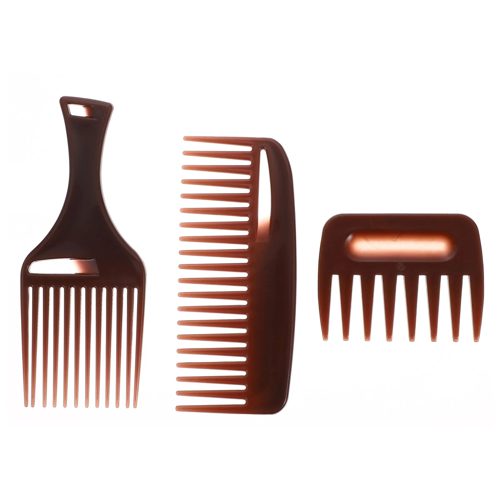 

3 Pcs Hair Styling Comb Haircut Plastic Pick Large Tooth Wide Hairdressing Rake Fluffy Hairstyle