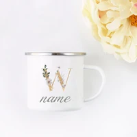Floral Initial Name Cup Custom Name Tea Coffee Hot Chocolate Mug Bride Bridesmaid Mothers Day  Christmas Gift for Her 3