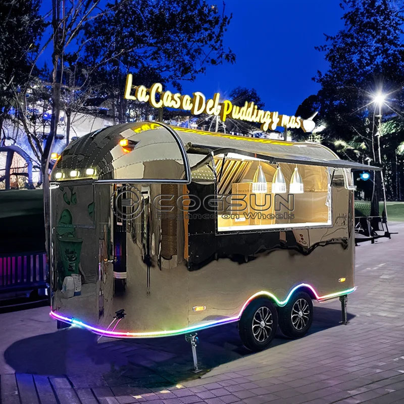Food Truck Concession Bbq Food Trailer with Full Kitchen Porch Fully Equipped