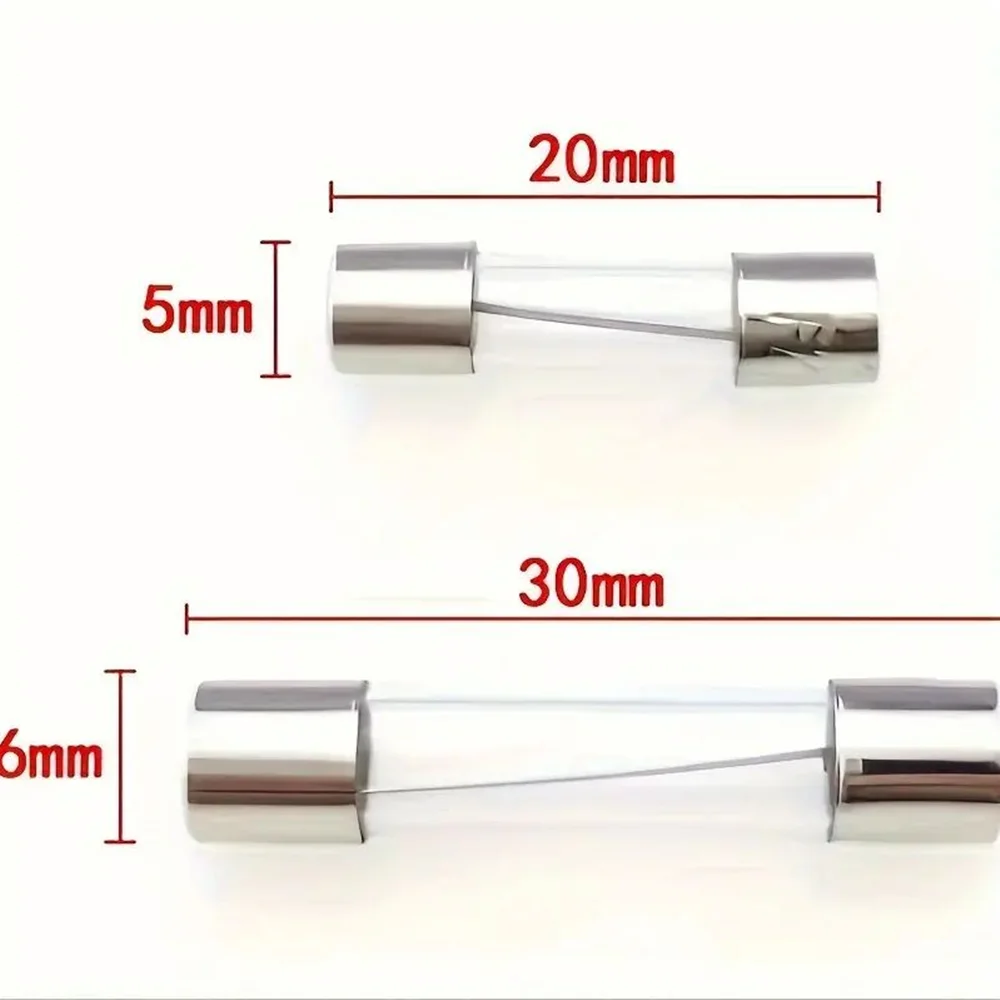 Resistor Kit 10,15Kinds 5*20 6*30 Fastblow Glass Tube Fuses Car Glass Tube Fuses Assorted Kit 5X20 with Box fusiveis 0.2A-30A Household