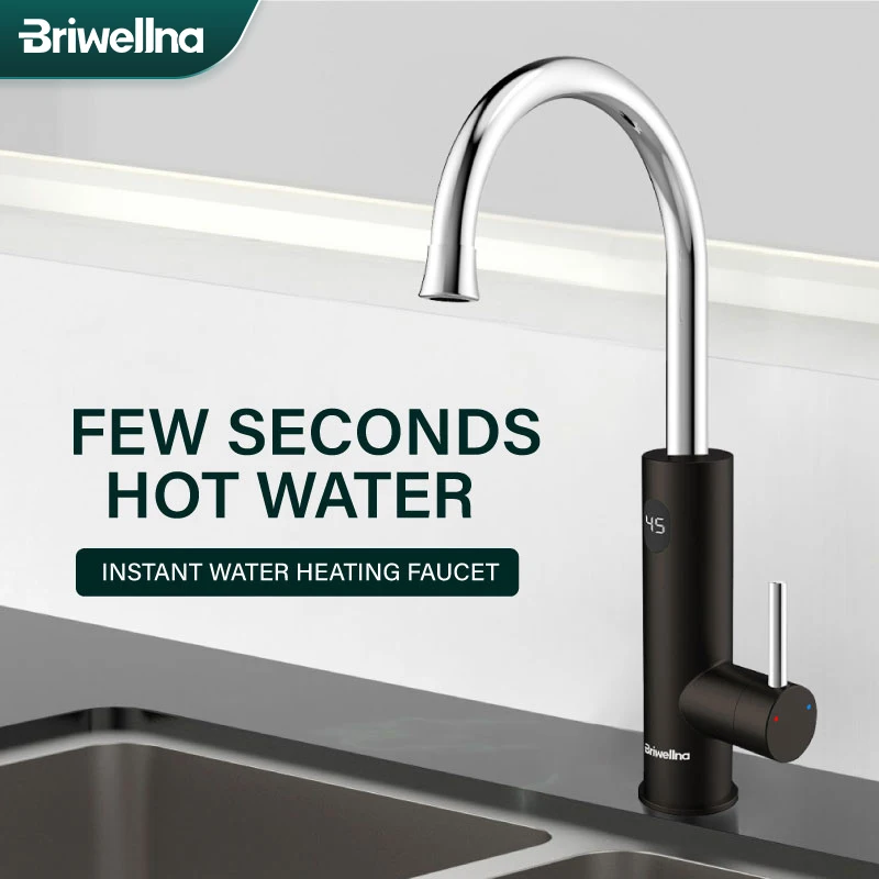 Briwellna Electric Water Heater Kitchen Faucet 2 in 1 Swivel Heating Tap  Mixer Tankless Water Heater Flowing Electric Geyser - AliExpress