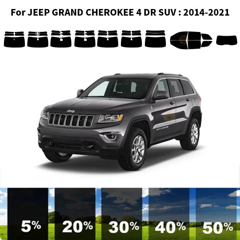 

Precut nanoceramics car UV Window Tint Kit Automotive Window Film For JEEP GRAND CHEROKEE 4 DR SUV 2014-2021