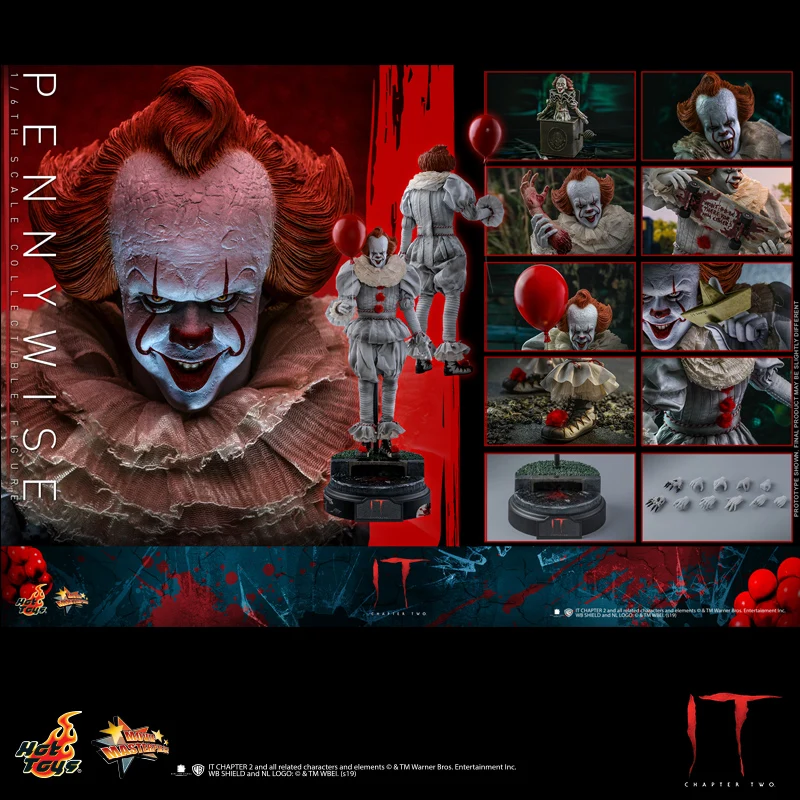 

Original Hottoys It: Chapter Two Pennywise Joker MMS555 1:6 Anime Action Figures Doll Toy Gift Model Collection Hobby