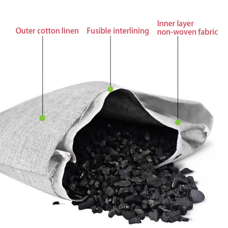 Two Bags Of Household Bamboo Charcoal Bag For Dehumidification Sterilization Deodorization Activated Natural Bamboo Charcoal Bag bamboo charcoal air purifier activated charcoal odor absorber bamboo charcoal odor absorber