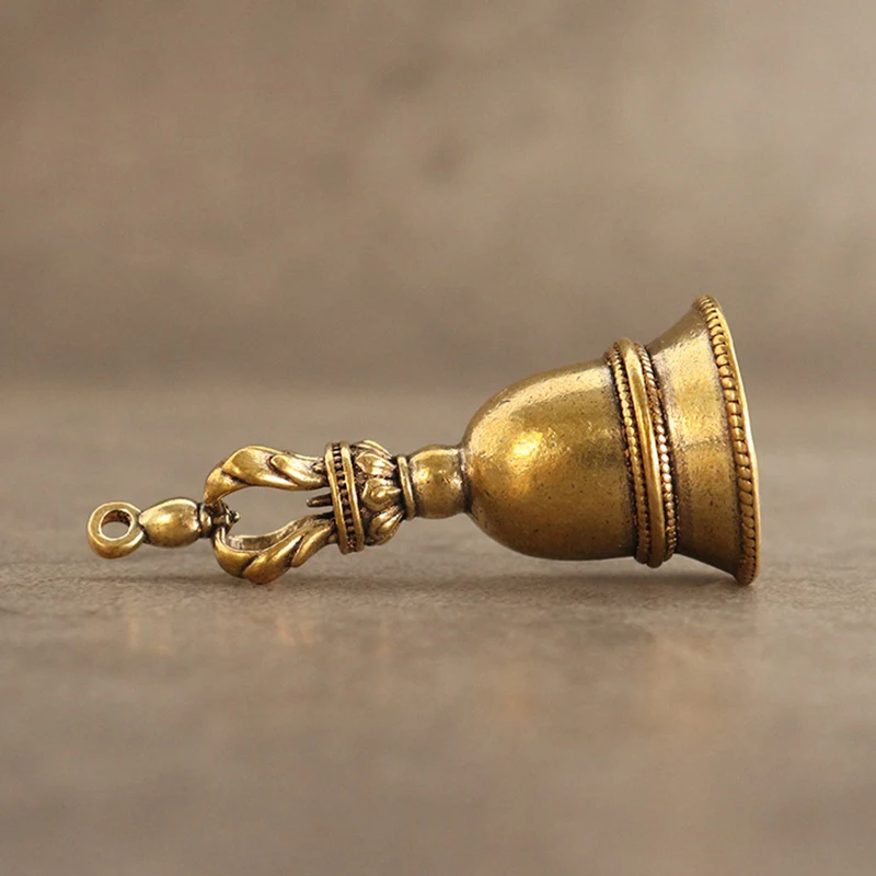Vintage Brass Copper Bell Wind Chimes - Handcrafted Die-Cast Bronze Pendant Chimes