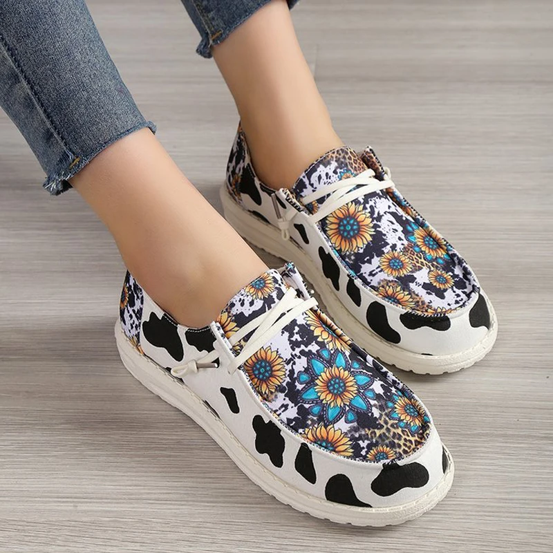 Woman Canvas Slip-on Flat Loafers Summer