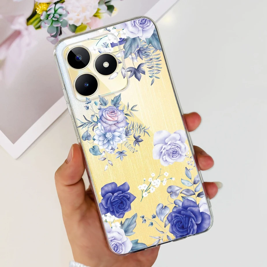 Stylish Painted Clear Silicone Phone Case - Soft Protective Cover