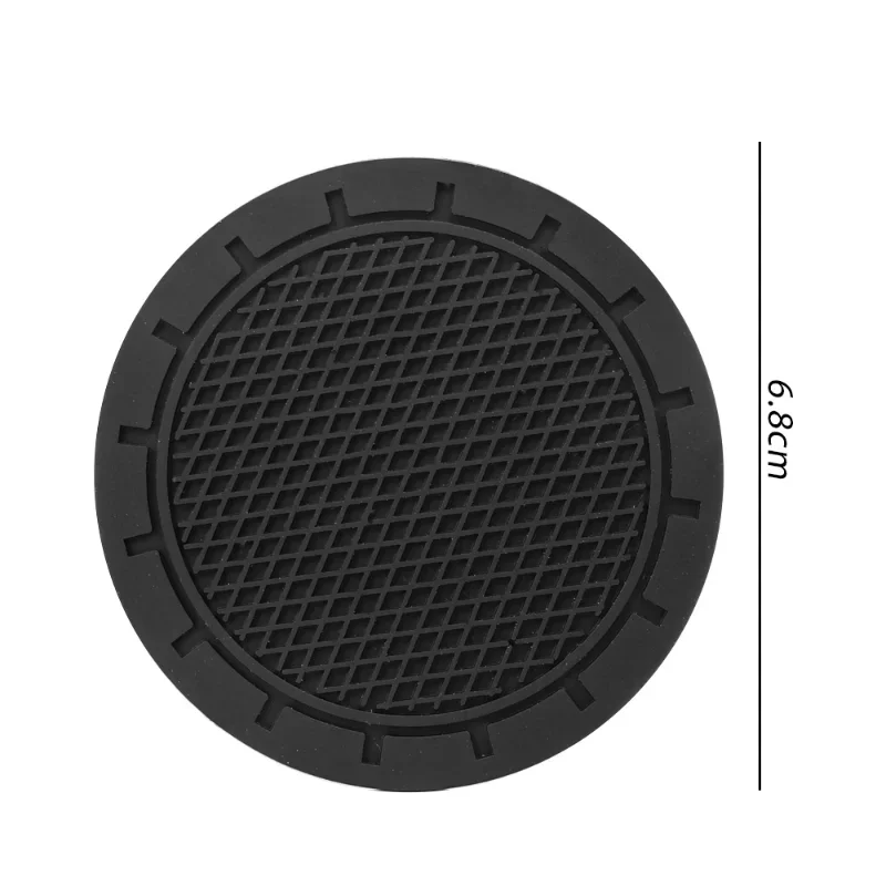 Silicone Car Non-Slip Coaster Water Cup Pads 2Pcs Universal Auto Accessories