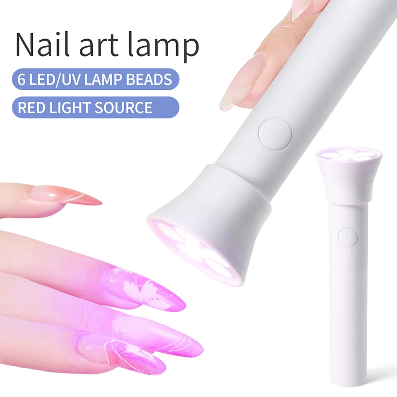 Description Picture 5 of itemPortable Handheld UV LED Flashlight Nail Lamp 6 LED Beads Quick Dry USB Nail Dryer 18W Machine Nail Gel Dry Nail Art Tool