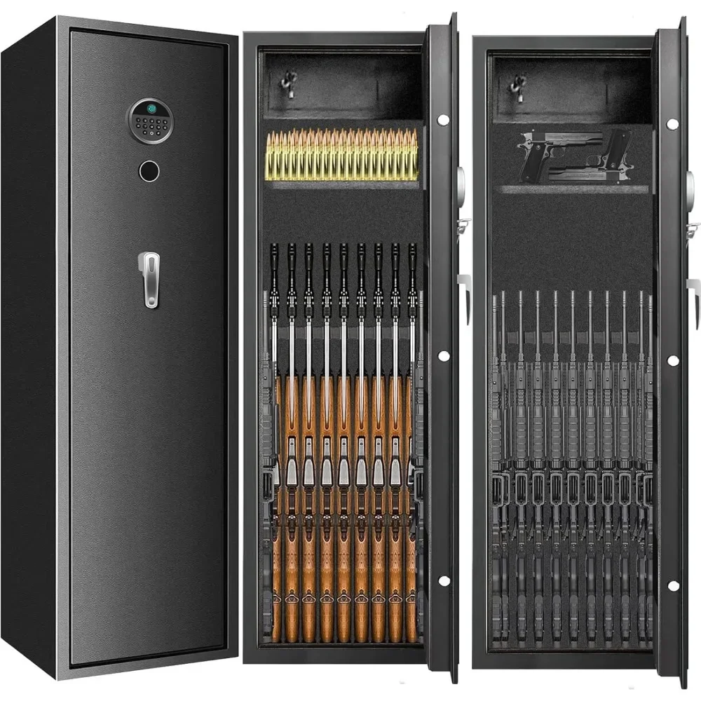 Tools Packaging Fireproof Biometric Gun Cabinet, Large Long Gun Safe for Rifles and Shotguns, with Detachable Gun Rack Tools 6